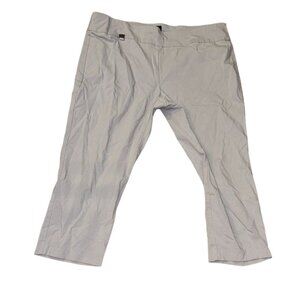 Alfani Womens Cropped Pants Size 16 Gray Rayon & Nylon Blend